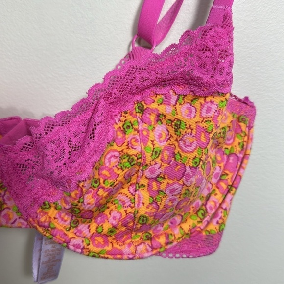 Savage X Fenty Cotton Essentials Lace Trim Unlined Bra 32DD - Picture 5 of 8